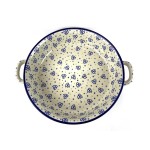 420 Bunzlau Ronde schaal met open handvaten 1411X  Ronde Schalen